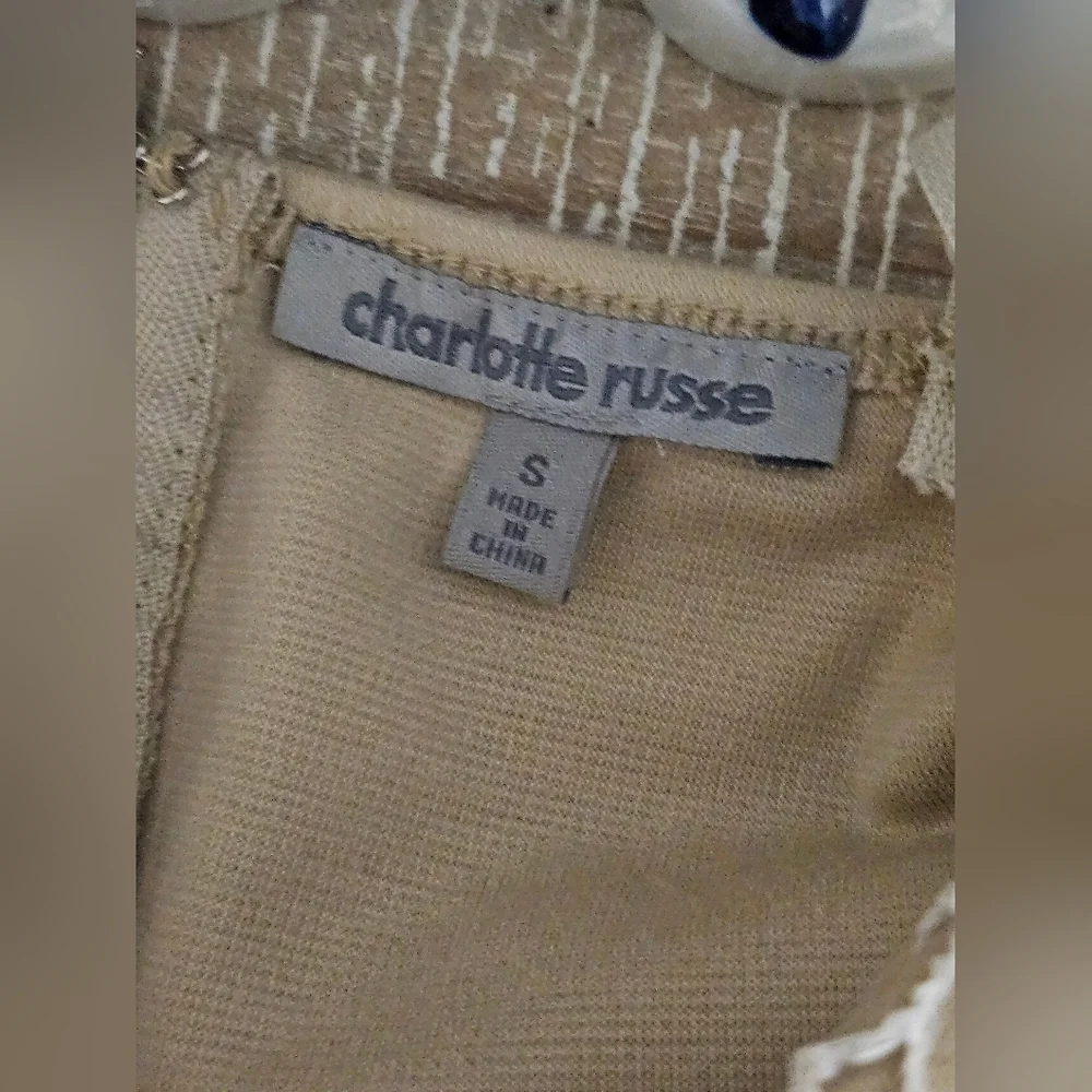 Charlotte Russe crop top and skirt beige.
